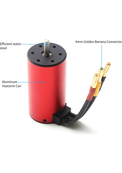 S3670 2150KV Fırçasız Motor Sensörsüz Su Geçirmez Motor Değiştirme Için Hsp Hpı Traxxas 1/8 Rc Araba Kamyon (Yurt Dışından)