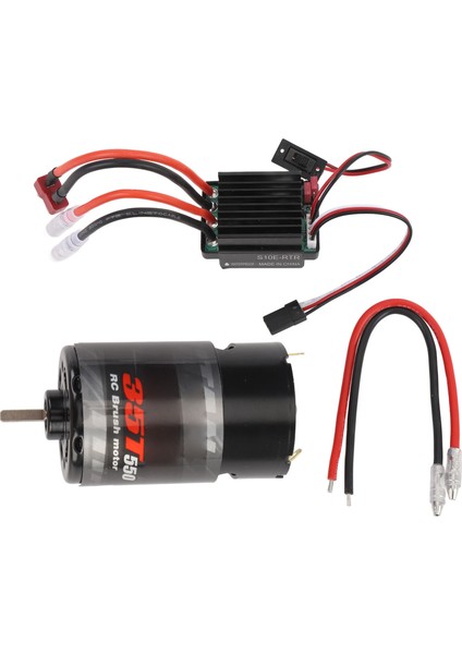 Rc Araba 550 Fırçalı Motor Esc ile Bakır Demir Fırçalı Motor Için Yedek Hpı Wltoys Kyosho 1/10 Rc Off Road Araba 35T (Yurt Dışından)
