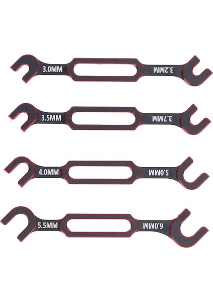 4 Adet Rc Anahtarı 3.0 mm 3.2 mm 3.5 mm 3.7 mm 4.0 mm 5.0 mm 5.5 mm 6.0 mm Gerdirme Somun Küresel Mafsal Sökücü Rc Evrensel Onarım Aracı Için Rc Araba Tekne Drone Kırmızı (Yurt Dışından)