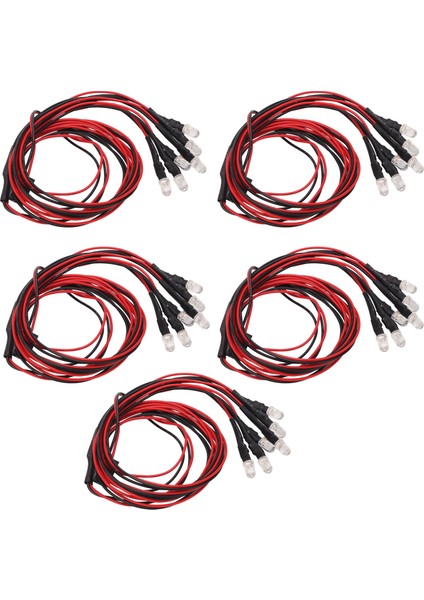 5 Adet Rc Araba LED Işık Kiti 24.8 In 6led Parça Başına Dalı Silikon Kolay Kullanım 6leds Rc Araba Işık Rc Araba Gövde Uçak (Yurt Dışından)