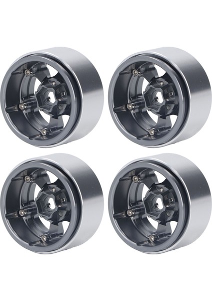 4 Adet Rc Tekerlek Hub Seti Alüminyum Alaşımlı Cnc Rc Tekerlek Jant Hub 1.9 In Lastik Sırtı Titanyum (Yurt Dışından)