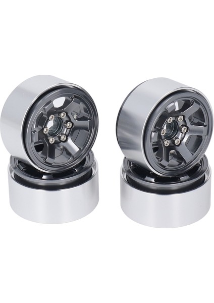 4 Adet Rc Tekerlek Hub Seti Alüminyum Alaşımlı Cnc Rc Tekerlek Jant Hub 1.9 In Lastik Sırtı Titanyum (Yurt Dışından)