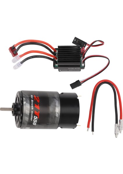 Rc Araba 550 Fırçalı Motor Esc ile Bakır Demir Fırçalı Motor Için Yedek Hpı Wltoys Kyosho 1/10 Rc Off Road Araba 21T (Yurt Dışından)