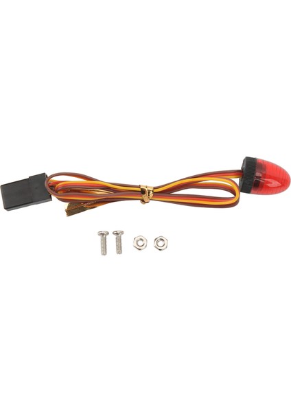 Rc Araba Alarm Işığı 5 Işık Modu Yüksek Simülasyon Yuvarlak Kompakt 10X15MM LED Uyarı Işığı 1/10 Rc Araba Kırmızı (Yurt Dışından)
