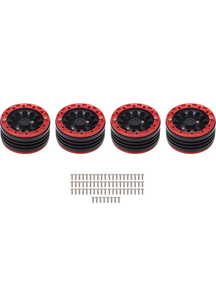 4 Adet 1.9 In Rc Jantlar Alaşım Cnc Işleme 1/10 Rc Beadlock Tekerlek Göbeği Parça Eksenel SCX10 90046 Axı 03007 Mst (Yurt Dışından)