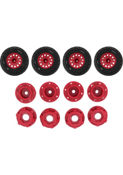 1:10 Kısa Kamyon Lastikleri Güçlü Yastıklama Iyi Kavrama Düzensiz Doku Istikrarlı Çevik Rc Aksesuarları Arrma Senton Kırmızı (Yurt Dışından)