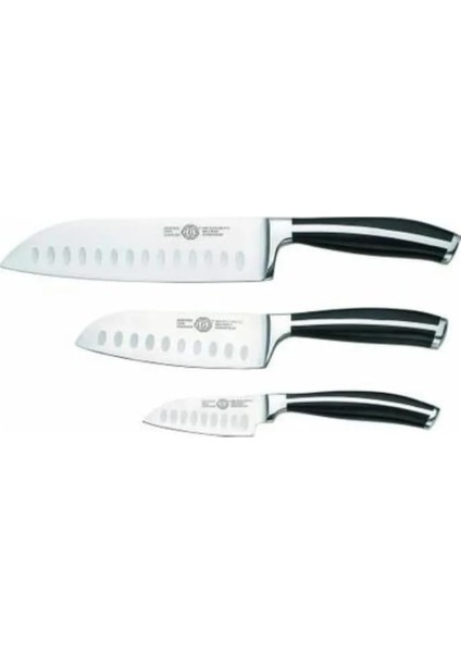 Interline Santoku Kochmesser 3 Lü Bıçak Seti