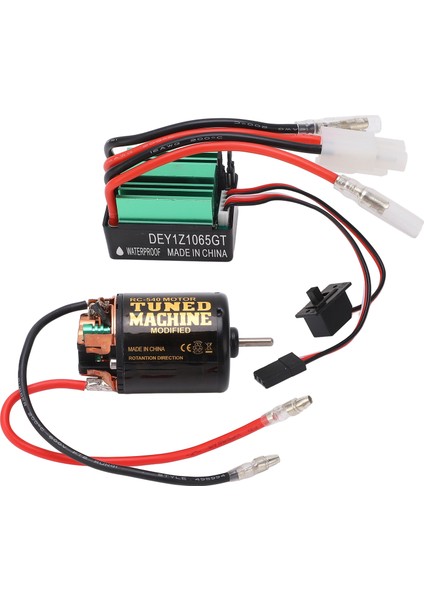 Yeşil 65A Esc Aşırı Isınma Korumalı Siyah 540 Fırçalı Motor Büyük Burulma Rc Araba Parçaları 35T (Yurt Dışından)