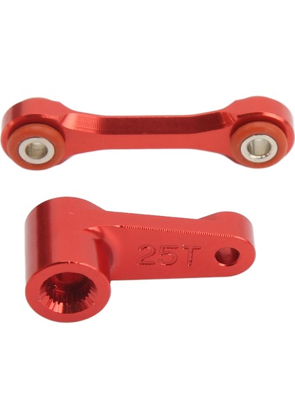 25T Servo Direksiyon Kolu Çekme Çubuğu Profesyonel Alüminyum Alaşımlı Rc Servo Kol Çekme Çubuğu Arrma 1/7 1/8 Rc Araba Kırmızı (Yurt Dışından) modelleri