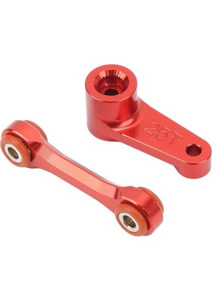 25T Servo Direksiyon Kolu Çekme Çubuğu Profesyonel Alüminyum Alaşımlı Rc Servo Kol Çekme Çubuğu Arrma 1/7 1/8 Rc Araba Kırmızı (Yurt Dışından) fırsatları