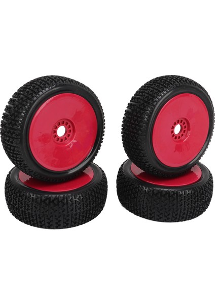 4 Adet 1/8 Rc Kamyon Lastikleri Lastik Tekerlek Lastikleri Aksesuar Değiştirme Hpı Rc Off Road Aracı Kırmızı (Yurt Dışından)