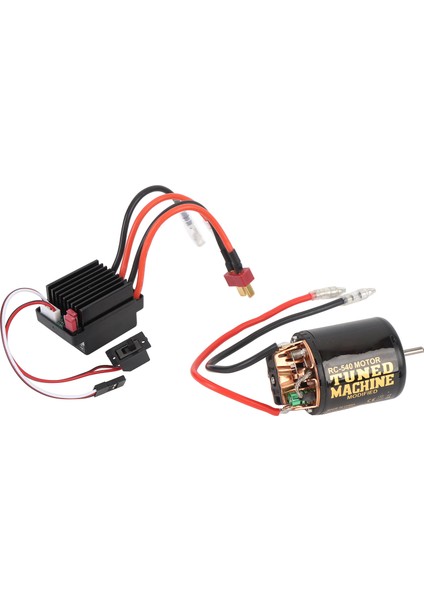 Rc Fırça Motoru Esc ile Harici Karbon Fırça Suya Dalı Kaynaklı Kablo T Fiş 540 Fırçalı Motor Eksenel SCX10 90046 Redcat Gen 8 1/10 Rc Araba 55T (Yurt Dışından) modelleri