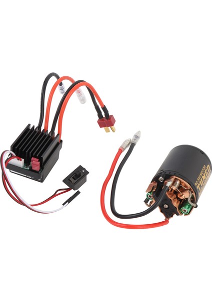Rc Fırça Motoru Esc ile Harici Karbon Fırça Suya Dalı Kaynaklı Kablo T Fiş 540 Fırçalı Motor Eksenel SCX10 90046 Redcat Gen 8 1/10 Rc Araba 55T (Yurt Dışından) fırsatları