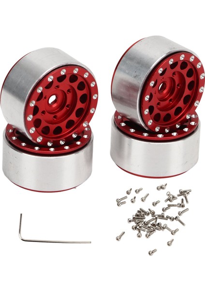 4 Adet Rc Beadlock Tekerlek Göbeği Alüminyum Alaşımlı Rc Tekerlek Jant Göbeği Traxxas 1/18 Rc Arabalar Için Axial SCX24 1/24 Rc Arabalar Için Kırmızı (Yurt Dışından)