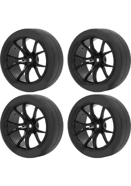 4 Adet Rc Araba Lastikleri Güçlü Yastıklama Evrensel Fit Tamiya Için TT01 TT02 XV01 XV02 Hsp 94123 94122 1/10 Uzaktan Kumanda Arabalar Siyah (Yurt Dışından)