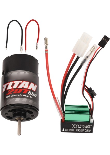 Rc Araba Fırçalı Motor Esc 550 Fırçalı Motor Su Geçirmez 65A Fırçalı Esc Rc Araba Tekne Için 29T (Yurt Dışından)