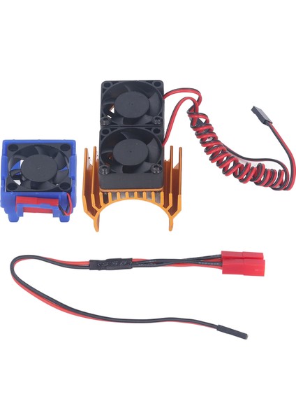 Dc 5V Rc Isı Emici Yüksek Hızlı Fan Motoru Radyatör Fanı Seti Traxxas Slash 4×4 Için Vxl 1/10 Rc Araba Altın (Yurt Dışından)