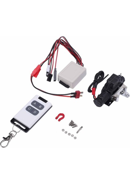 1/10 Rc Araba Vinç Uzaktan Kumanda ile T Fiş Uzatma Kablosu Alüminyum Alaşım Rc Paletli Araba Metal Vinç 4 D90 D110 Rc Araba Siyah (Yurt Dışından) fiyatları