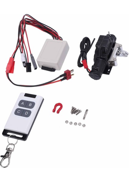 1/10 Rc Araba Vinç Uzaktan Kumanda ile T Fiş Uzatma Kablosu Alüminyum Alaşım Rc Paletli Araba Metal Vinç 4 D90 D110 Rc Araba Siyah (Yurt Dışından) fırsatları