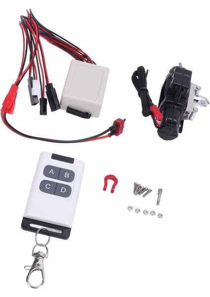 1/10 Rc Araba Vinç Uzaktan Kumanda ile T Fiş Uzatma Kablosu Alüminyum Alaşım Rc Paletli Araba Metal Vinç 4 D90 D110 Rc Araba Siyah (Yurt Dışından) indirimleri