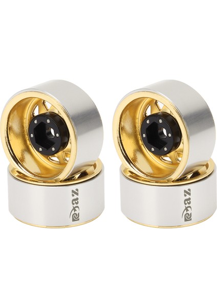 4 Adet Rc Araba Tekerlek Göbeği 1.0 Paletli Araba Genel 7mm Hex Sürücü Gümüş Dış Üçgen 9 Delik Metal Jantlar Bakır (Yurt Dışından)