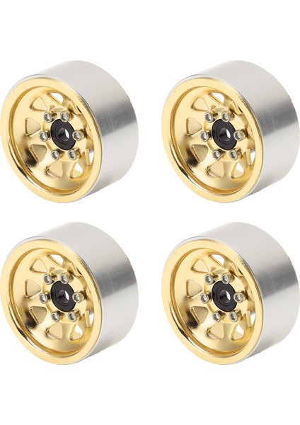 4 Adet Rc Araba Tekerlek Göbeği 1.0 Paletli Araba Genel 7mm Hex Sürücü Gümüş Dış Üçgen 9 Delik Metal Jantlar Bakır (Yurt Dışından) modelleri