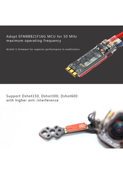 Flycolor Raptor Ince 40A 2-4 S Fırçasız Esc Dshot Blheli-S Rc Fpv Için Yarış Drone Multicopter (Yurt Dışından)