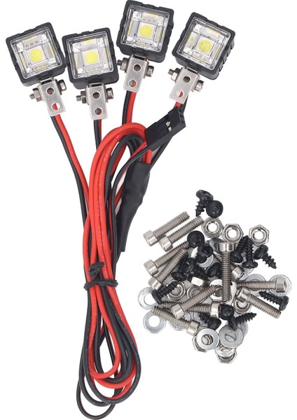 Rc Araba Ön Spot Eksenel SCX10 90046 Redcat Beyaz Aydınlatma Yüksek Parlaklık LED Far 1: 10 Rc Paletli 4led (Yurt Dışından)