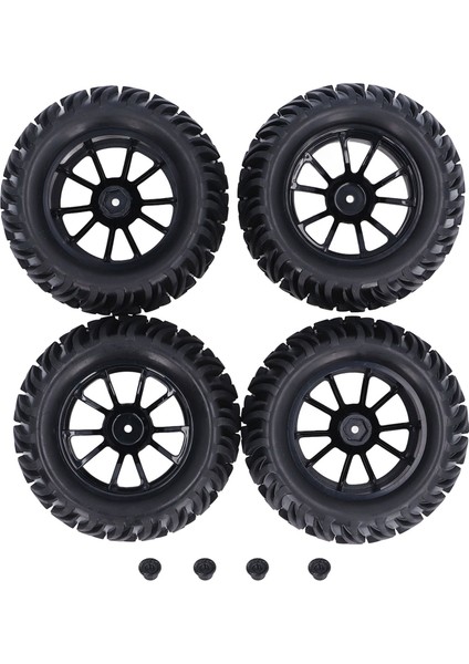 4 Adet 12MM Hex 1/10 Rc Kamyon Tekerlekleri ve Lastikleri Eksenel Için Hsp Redcat Hpı Y Şekli Doku Rc Kamyon Tekerlekleri Lastik Seti (Yurt Dışından)