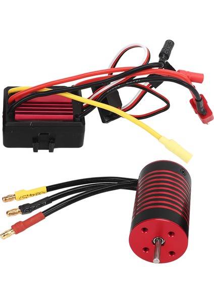 Rc Fırçasız Motor Esc Seti Su Geçirmez Programlanabilir Motor Hız Kontrol Seti Traxxas 1/12 Arabalar 3700KV (Yurt Dışından)