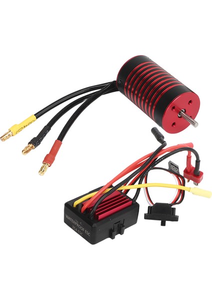 Rc Fırçasız Motor Esc Seti Su Geçirmez Programlanabilir Motor Hız Kontrol Seti Traxxas 1/12 Arabalar 3700KV (Yurt Dışından) modelleri