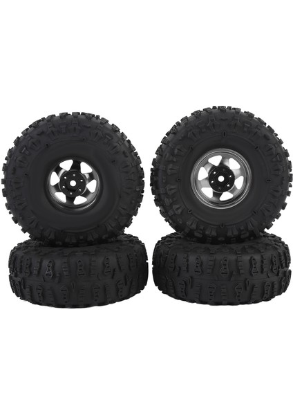 4 Adet Rc Paletli Lastik Seti 1.9 Inç Ka Evrensel Rc Lastik Metal Derin Oluk Altıgen Tekerlek Göbeği Jantlar Redcat Eksenel SCX10 Ti Renk (Yurt Dışından) fiyatları