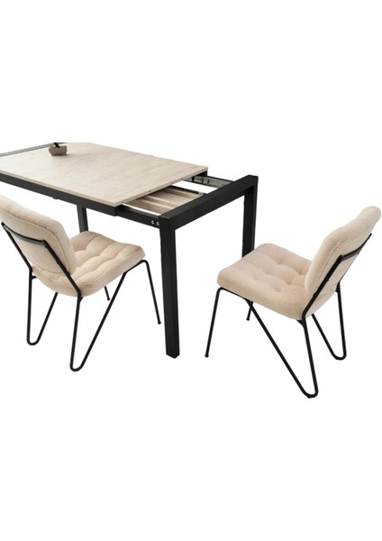 Tuğra Diş Budak Desen Ayaktan Açılır 120X75 Masa (Açılımış Ölçüsü 180X75)