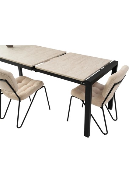 Tuğra Diş Budak Desen Ayaktan Açılır 120X75 Masa (Açılımış Ölçüsü 180X75)
