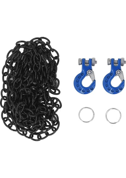 Rc Araba Çekme Kancası Römork Zinciri Seti Yükseltme Parçası Dekorasyon Için Fit SCX10 D90 1/10 Rc Paletli Kamyon Mavi (Yurt Dışından)