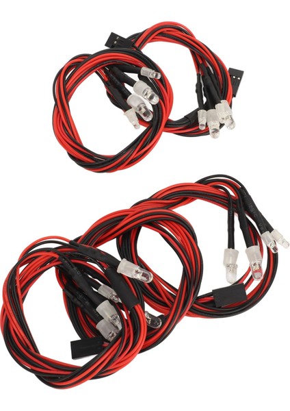 5 Adet Rc Araba LED Işık Evrensel Yüksek Parlaklık 2 Beyaz Işık 5mm Lamba Yuvası 2 Kırmızı Işık 3mm Lamba Yuvası 4 LED Rc Işık Kiti (Yurt Dışından) indirimleri