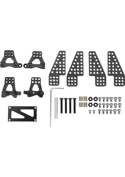 5 Adet Rc Damperi Montaj Standı Yükseltme Alüminyum Alaşımlı Karbon Fiber Şok Damperi Braketi 1/18 Rc Paletli Siyah (Yurt Dışından)