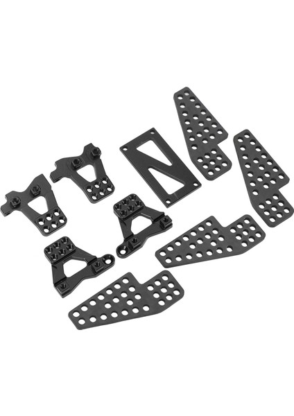 5 Adet Rc Damperi Montaj Standı Yükseltme Alüminyum Alaşımlı Karbon Fiber Şok Damperi Braketi 1/18 Rc Paletli Siyah (Yurt Dışından) fırsatları