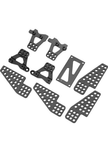 5 Adet Rc Damperi Montaj Standı Yükseltme Alüminyum Alaşımlı Karbon Fiber Şok Damperi Braketi 1/18 Rc Paletli Siyah (Yurt Dışından) indirimleri