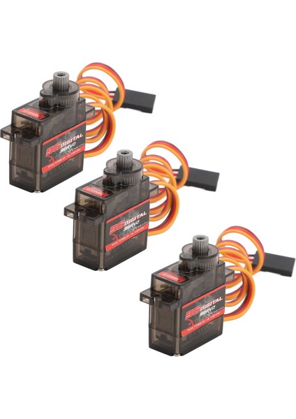 3 Adet Rc Servo Hafif Yüksek Burulma Çıkışı Demir Dişli Servo Direksiyon Kolu Uzaktan Kumanda Uçak Arabalar 9g (Yurt Dışından)