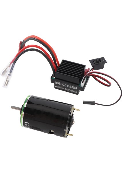 Rc Fırçalı Motor Esc Seti 540 Fırçalı Motor Suya Dalı 320A Esc 5V 2A Bec Ileri Geri Hız Kontrolü 1/10 Rc Paletli Araba Yüksek Burulma 27T (Yurt Dışından) fırsatları