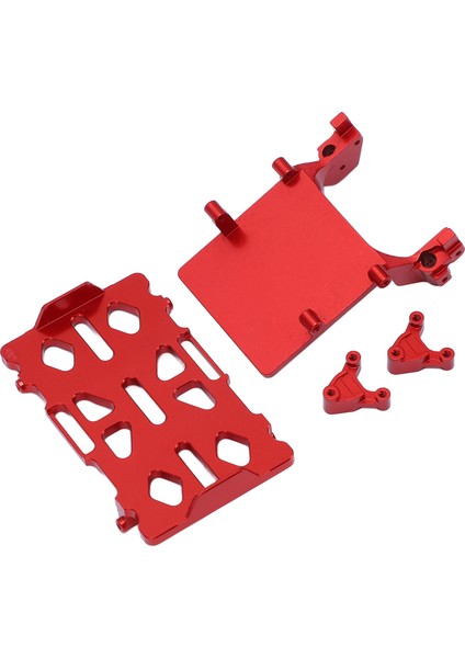 Alüminyum Alaşımlı Pil Tepsisi Kiti Esc Braketi Arka Şok Kulesi Korozyon Direnci Eksenel SCX24 1/24 Kırmızı (Yurt Dışından)