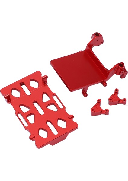 Alüminyum Alaşımlı Pil Tepsisi Kiti Esc Braketi Arka Şok Kulesi Korozyon Direnci Eksenel SCX24 1/24 Kırmızı (Yurt Dışından) fırsatları