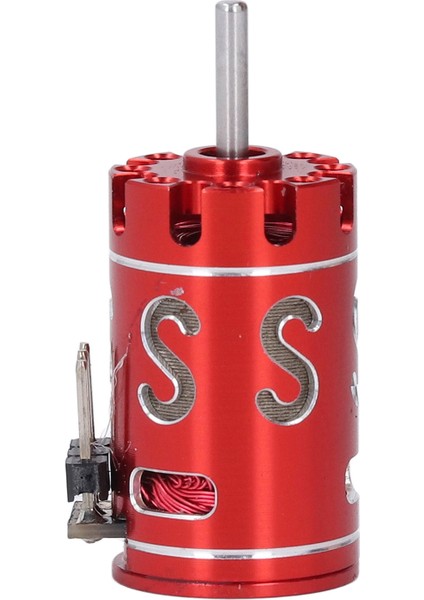 Rc Model Araba Motoru 2.0 Mil Ince Dengeli Rotor Rc Fırçasız Mini Motor Wltoys K989 K969 1/24 1/28 Kırmızı 3500KV (Yurt Dışından)