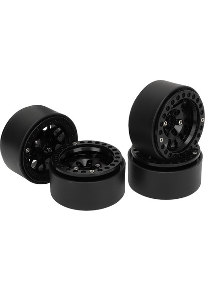 4 Adet Rc Paletli Jantlar Evrensel Alüminyum Alaşım 1.9 In Rc Beadlock Tekerlek Jantları SCX10 SCX10 Iı Siyah (Yurt Dışından) fırsatları