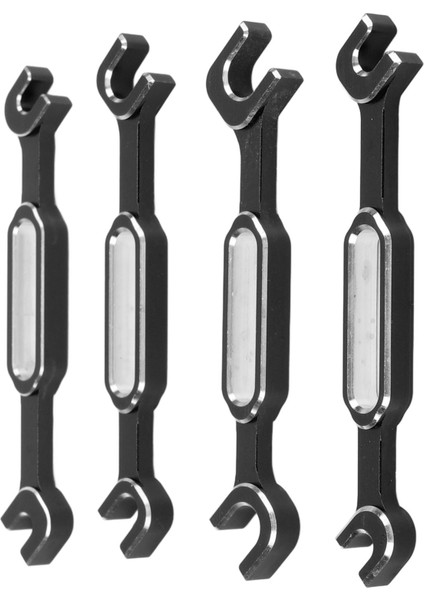 4 Adet Rc Gerdirme Anahtarı 3.0 3.2 3.5 3.7 4.0 5.0 5.5 6.0 mm Alüminyum Alaşımlı Gerdirme Somunu Küresel Mafsal Sökücü Siyah (Yurt Dışından)