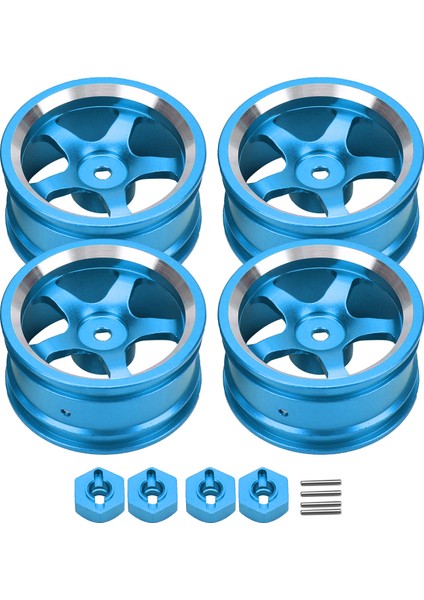 4 Adet Rc Alüminyum Alaşım Jant Hub Konnektörü ile MN86 1/12 Rc Paletli Yükseltme Partsblue (Yurt Dışından)