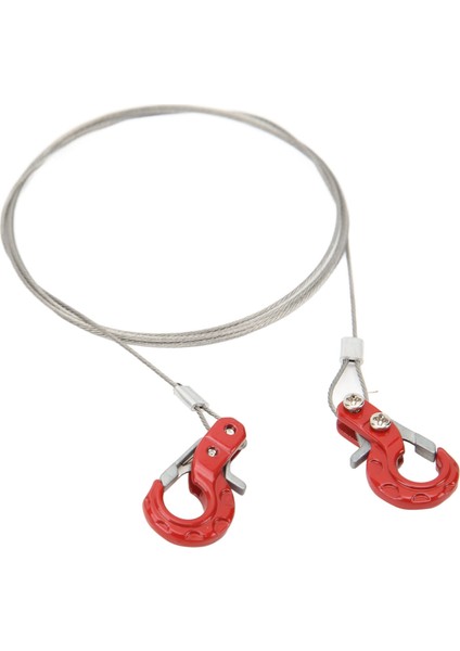 2 Adet Rc Metal Römork Kancası Alüminyum Alaşımlı Çelik Halat Hafif Kompakt Rc Zincir Kanca SCX10 D90 Trx4 Kırmızı (Yurt Dışından) fırsatları