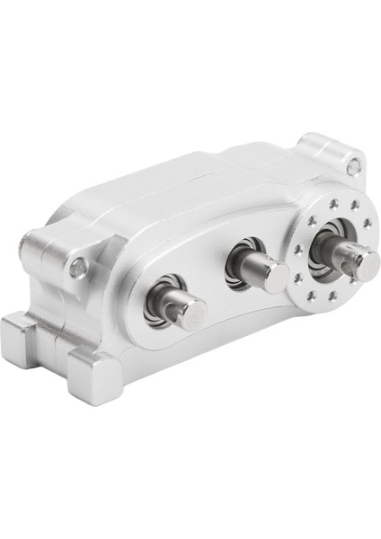 Şanzıman Transfer Kutusu 313MM Dingil Mesafesi 2 Hızlı Cnc Işlenmiş Eloksallı Alüminyum Alaşımlı Rc Parçaları SCX10 1/10 Rc Araba Gümüş (Yurt Dışından)