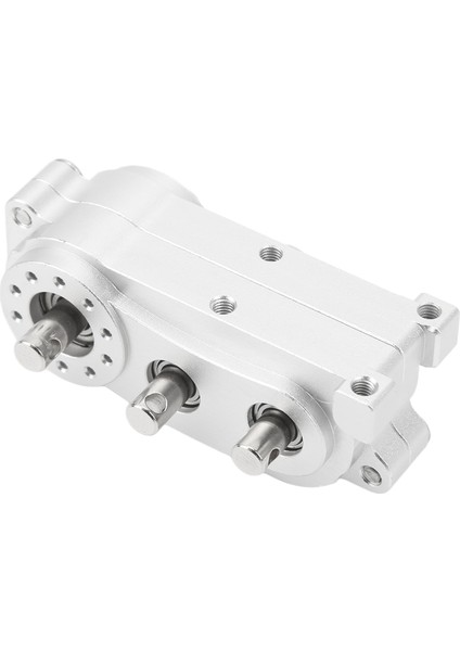 Şanzıman Transfer Kutusu 313MM Dingil Mesafesi 2 Hızlı Cnc Işlenmiş Eloksallı Alüminyum Alaşımlı Rc Parçaları SCX10 1/10 Rc Araba Gümüş (Yurt Dışından)